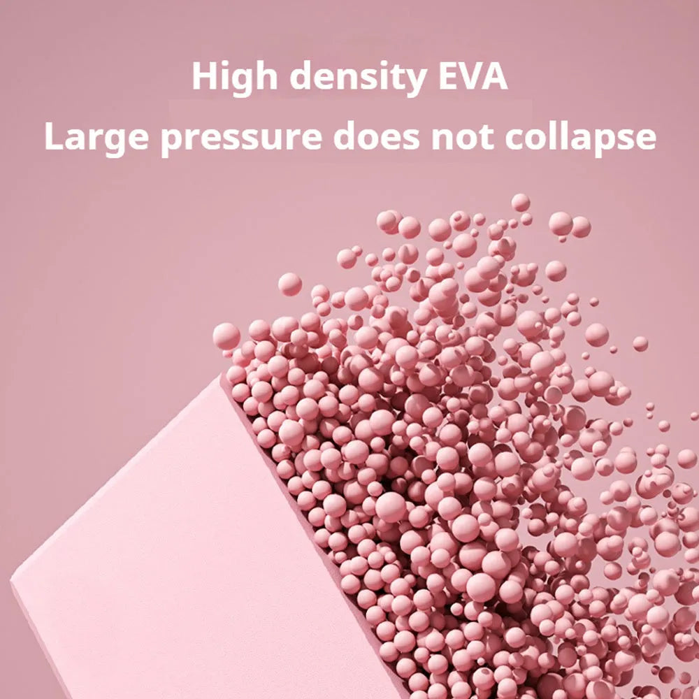 Solid colour EVA foam yoga block with hexagonal ridges for gym training