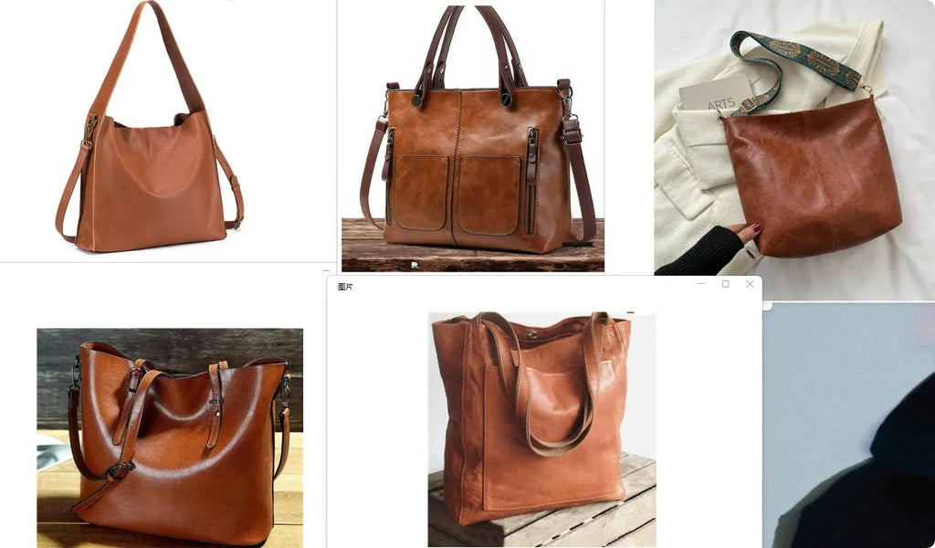A classic ladies' shoulder bag with a zip closure and adjustable strap, shown in a casual setting.