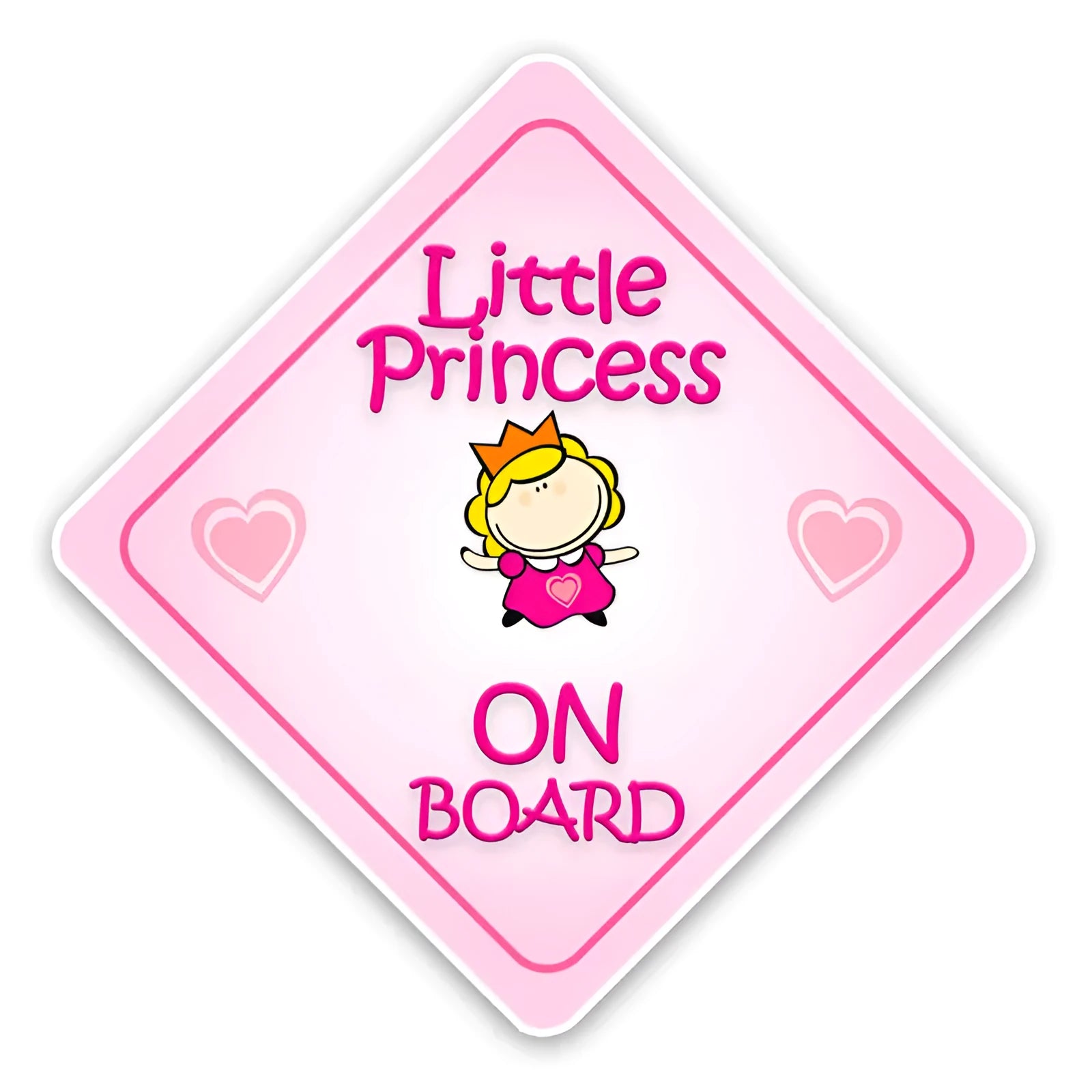 Reflective baby on board car sticker in multiple design options including angel and bottle motifs