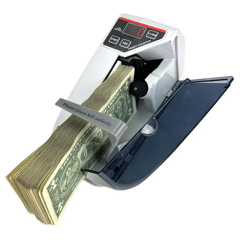 V31 foreign currency counting machine with purple light verification, LED display, 190x102x75mm, EU UK US plug options