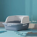 Super large cat cage villa litter box in pink, grey, or blue plastic with free combination layout