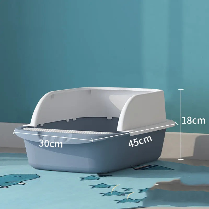 Super large cat cage villa litter box in pink, grey, or blue plastic with free combination layout