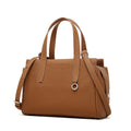 Genuine cowhide leather crossbody bag in horizontal square shape with shoulder strap