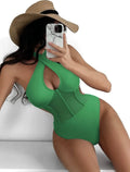 Ladies black one-piece swimsuit bikini with nylon spandex fabric for summer swimming