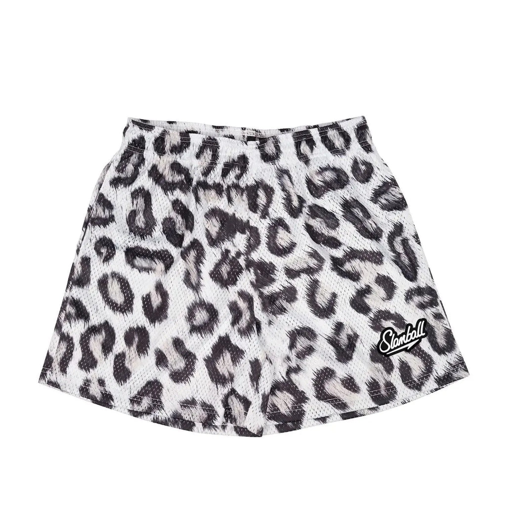 Men's leopard print fitness shorts for sports training and basketball