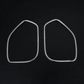 Silver stainless steel interior door audio frame trim for ROOX40 vehicles