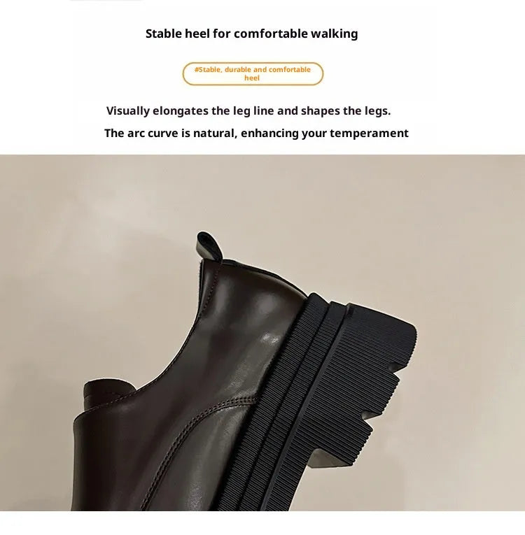 Women's chunky heel square toe shoes in black with cross strap and low top design