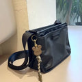 Retro style small square crossbody bag in Oxford cloth with street trend design
