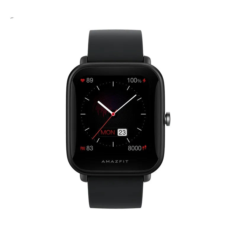Smartwatch with blood oxygen monitoring on wrist showing GPS tracking and waterproof design