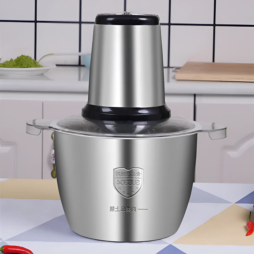 Stainless steel electric meat grinder 2 litre capacity fully automatic food processor