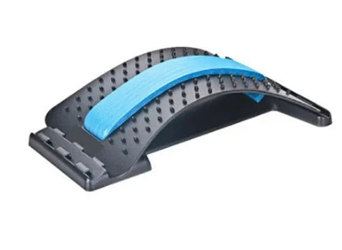 Adjustable back cracker massager with multiple massage heads in rectangular trapezoid shape