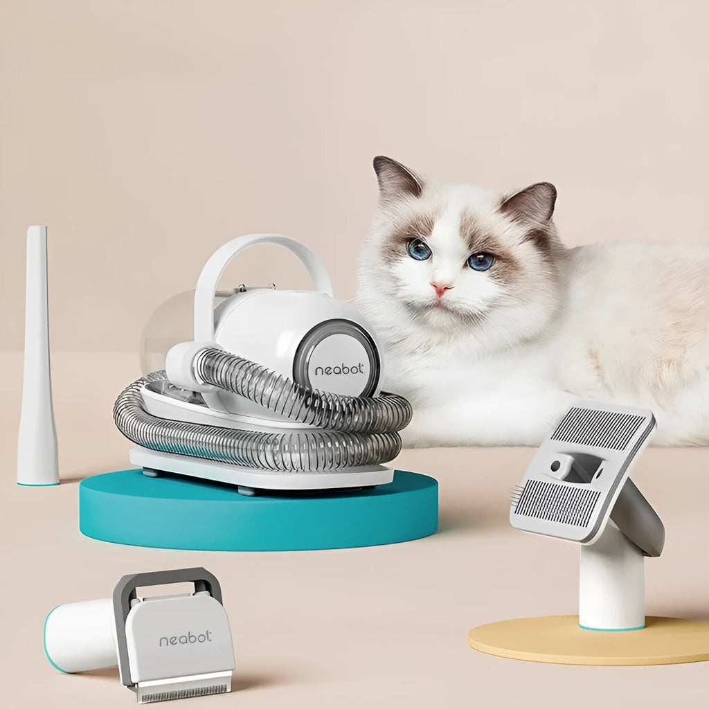 Pet grooming device P1 with ABS body, comb and shave attachments, size 290x132x210mm