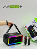 M3201 portable Bluetooth speaker with two microphones in black, dark brown, or orange red colours