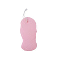 White 3D bath sponge with fish scale pattern texture for body exfoliation