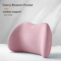 Car lumbar support and headrest pillow set with memory foam filling in choice of five colours