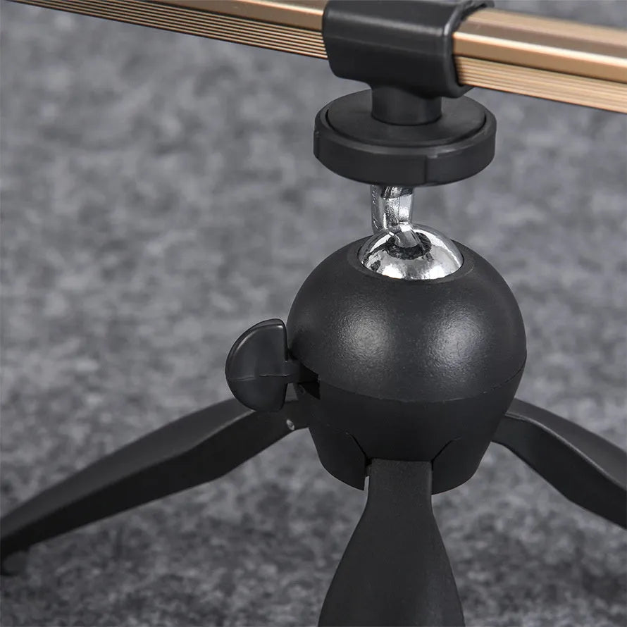 Aluminium ice fishing rod holder bracket with triangle tripod design