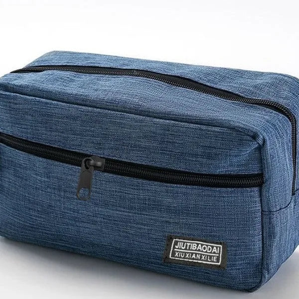 Ultra-light nylon makeup bag in solid colour for men and women travel