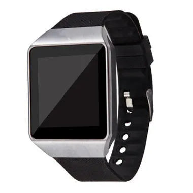 Smart watch with colour screen on adjustable wrist strap, showing Bluetooth call function interface.