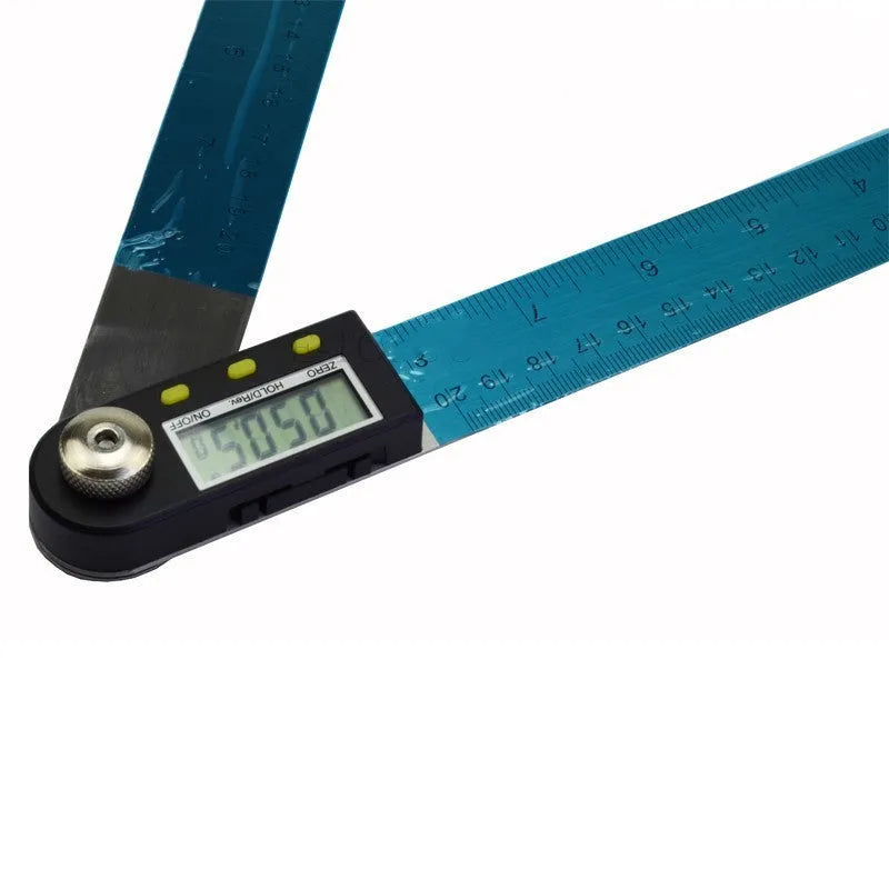 Stainless steel digital angle ruler and protractor with electronic display, 0-360 degree range, 200mm to 500mm