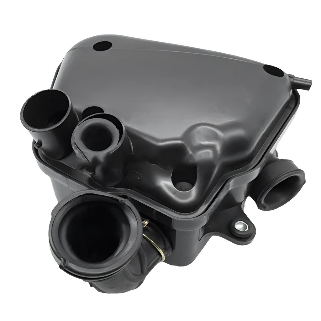Black plastic motorcycle air filter assembly for YAMAHA BWS100 4VP ZUMA, replacement part.