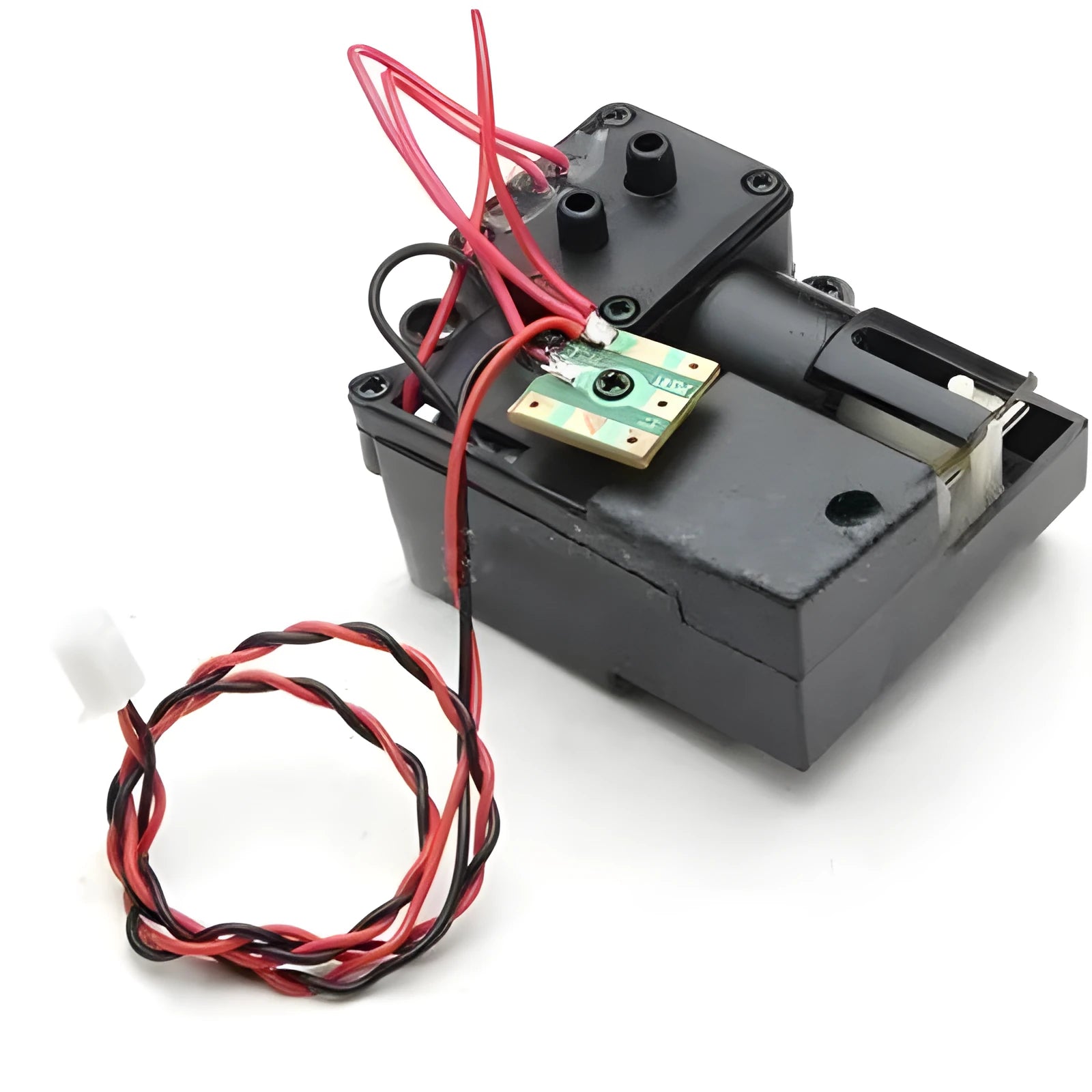 Black smoke box accessory for 1/16 scale military tank models with connection ports