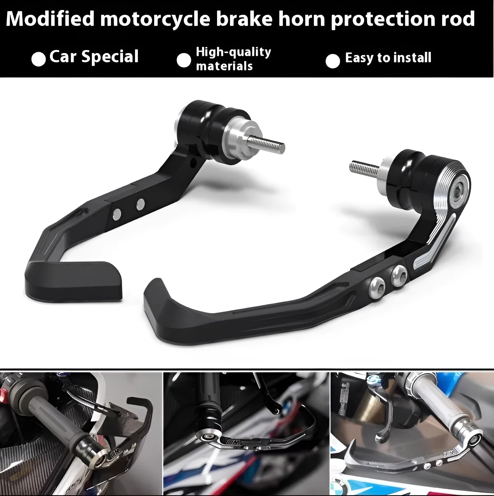 Pair of CNC aluminium bow guard protection pads for Honda CBR650F and CBR650R motorcycles.