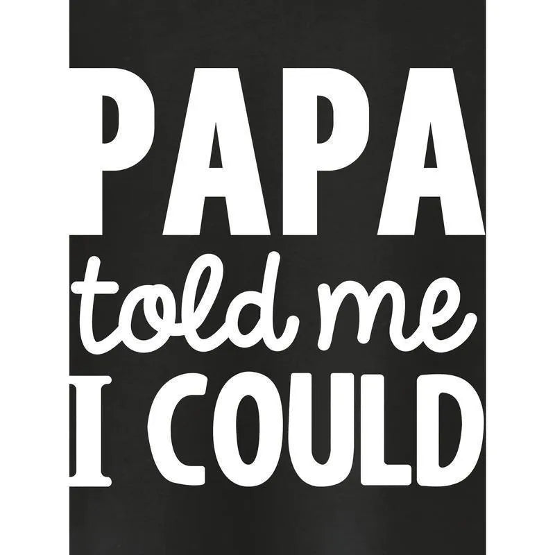 Black pure cotton short sleeve boys T-shirt from Dad Told Me I Could Print range on white background