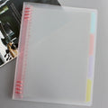 B5 8-hole binder refill paper with PP plastic shell and 40-page notepad in various colours