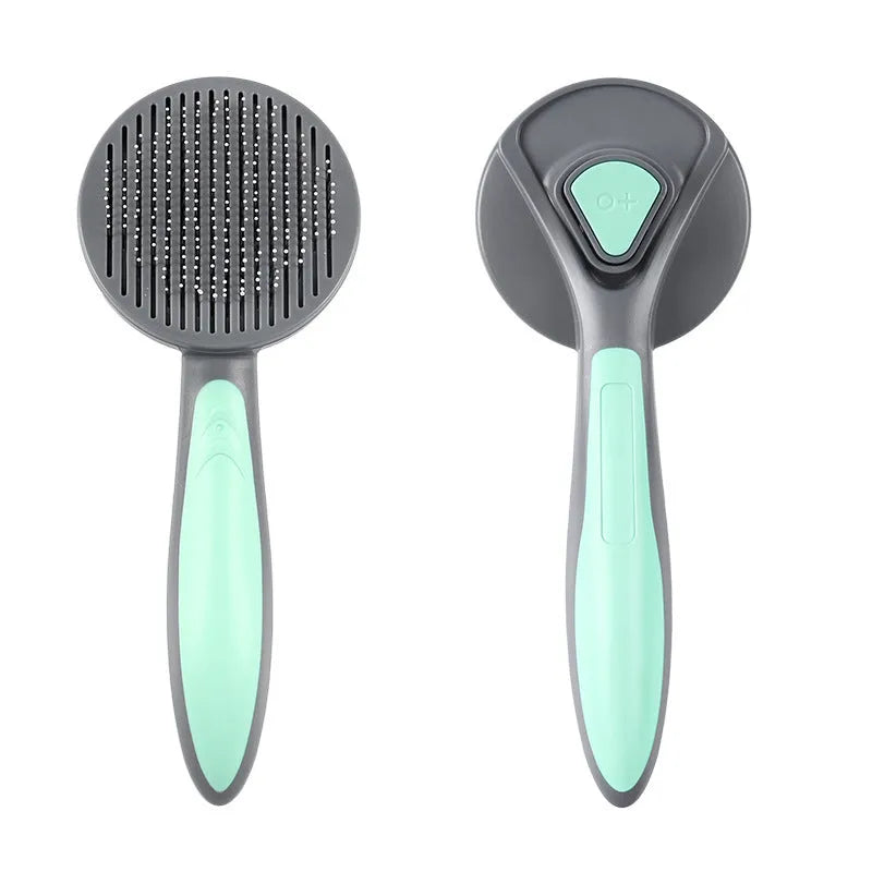 Stainless steel pin comb for dog and cat hair removal, 19.3cm, fresh mint colour