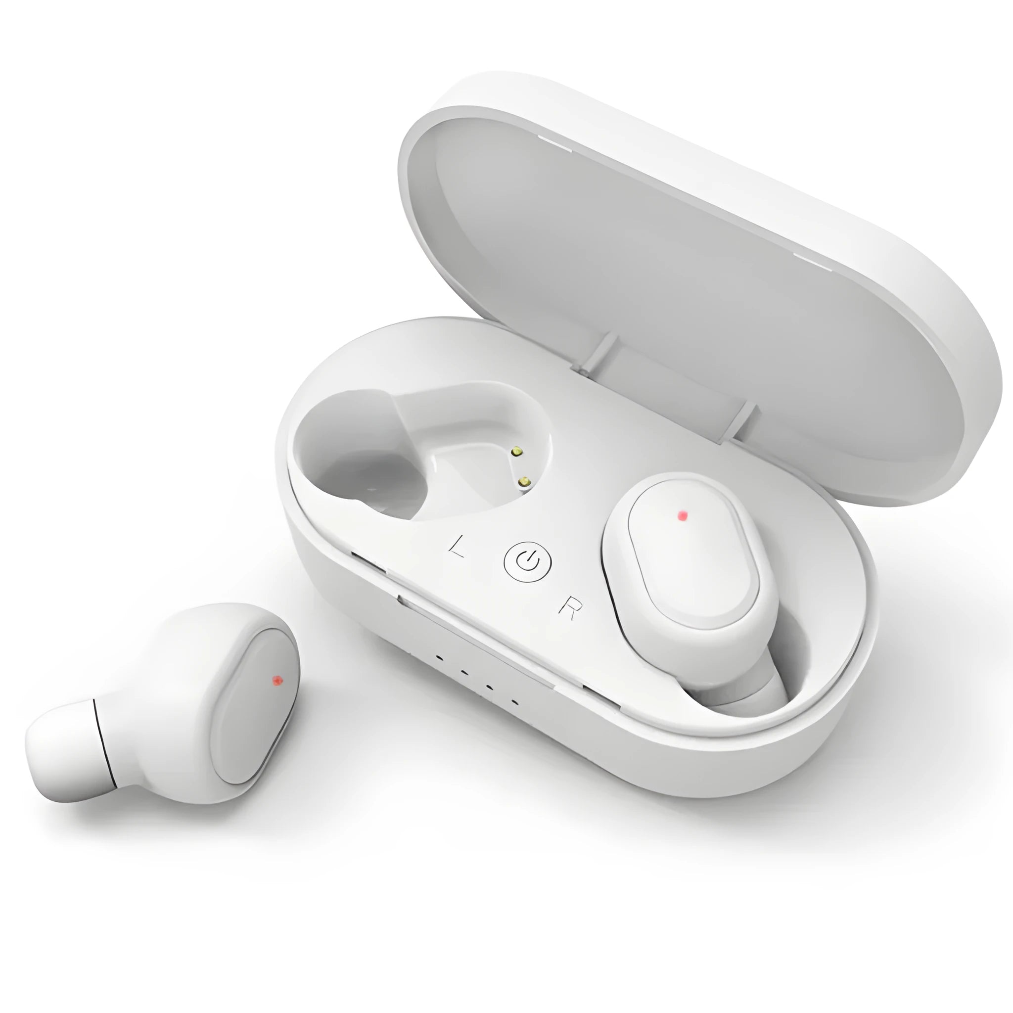 M1 Bluetooth wireless stereo headset in black or white colour with earbud design
