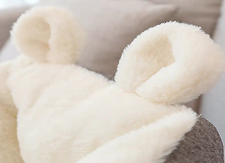 Warming pet dog bed cotton cushion in grey for small puppies size S and M