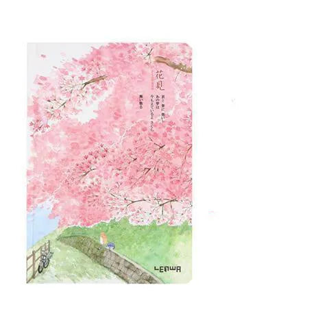 240-page blank student notebook with thread binding, 14cm x 21cm, pink cover