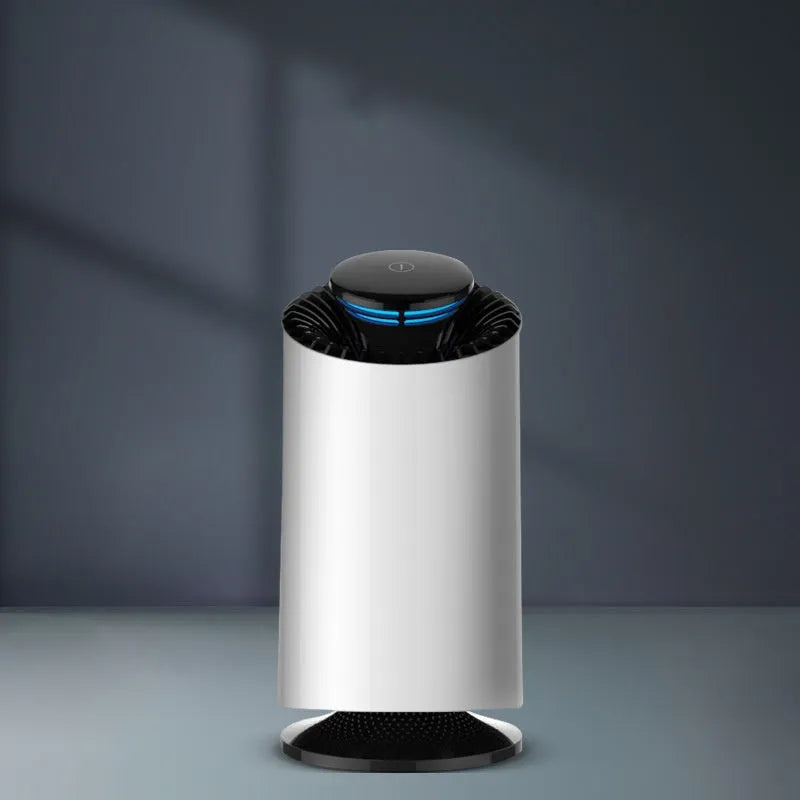 Photocatalyst mosquito killing lamp showing dual UV light design with UK/US style options