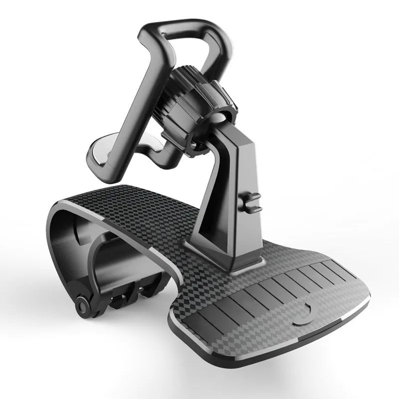 Black adjustable 360-degree rotating car phone stand for smartphones