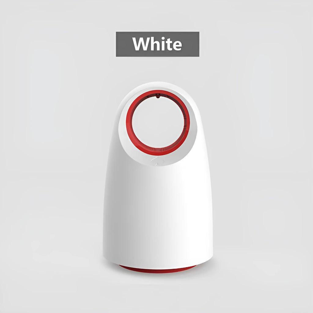 Black or white household silent mosquito killer with USB cable, dimensions 12x12x21.5cm