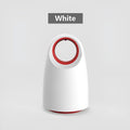Black or white household silent mosquito killer with USB cable, dimensions 12x12x21.5cm