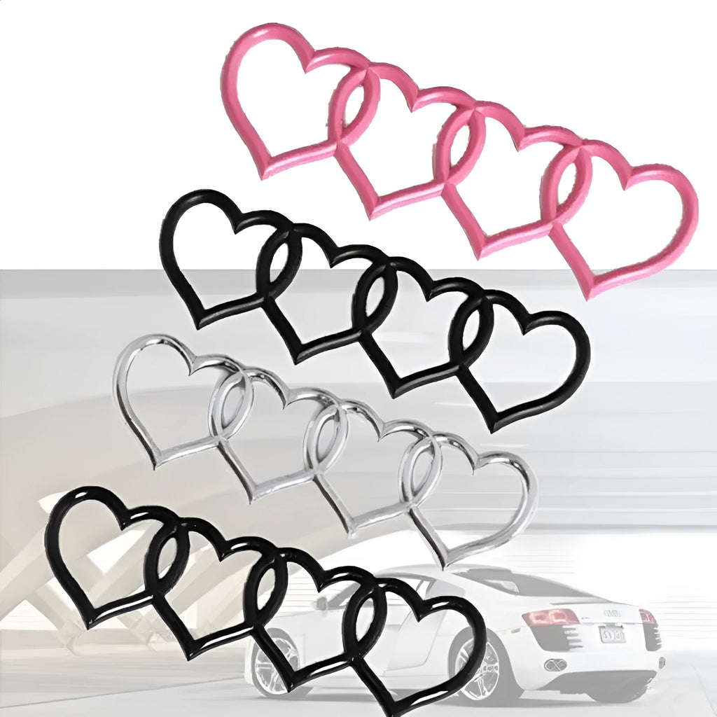 Love heart body sticker with four-ring tail design 22 cm length