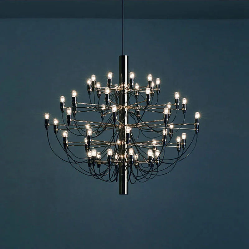 Modern wood three fork floor lamp with acrylic shade and included matching desk lamp