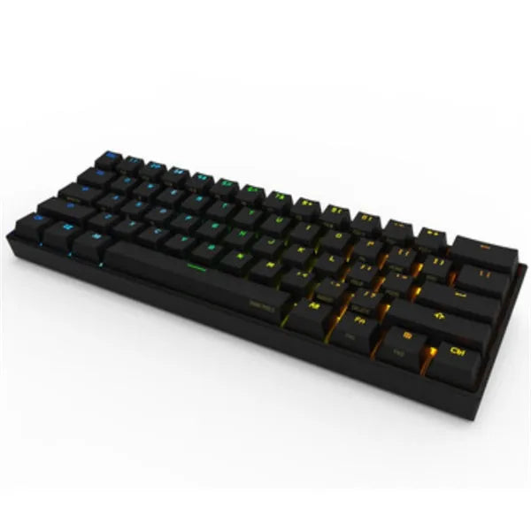 Black wireless Bluetooth mechanical keyboard with multimedia keys