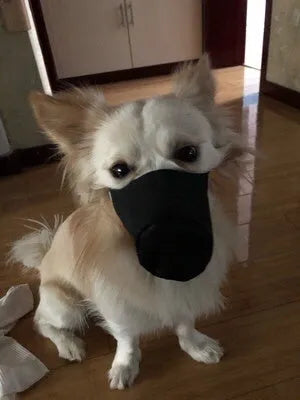 Cloth pet mouth cover muzzle for dogs and cats, sizes L M S, adjustable fit
