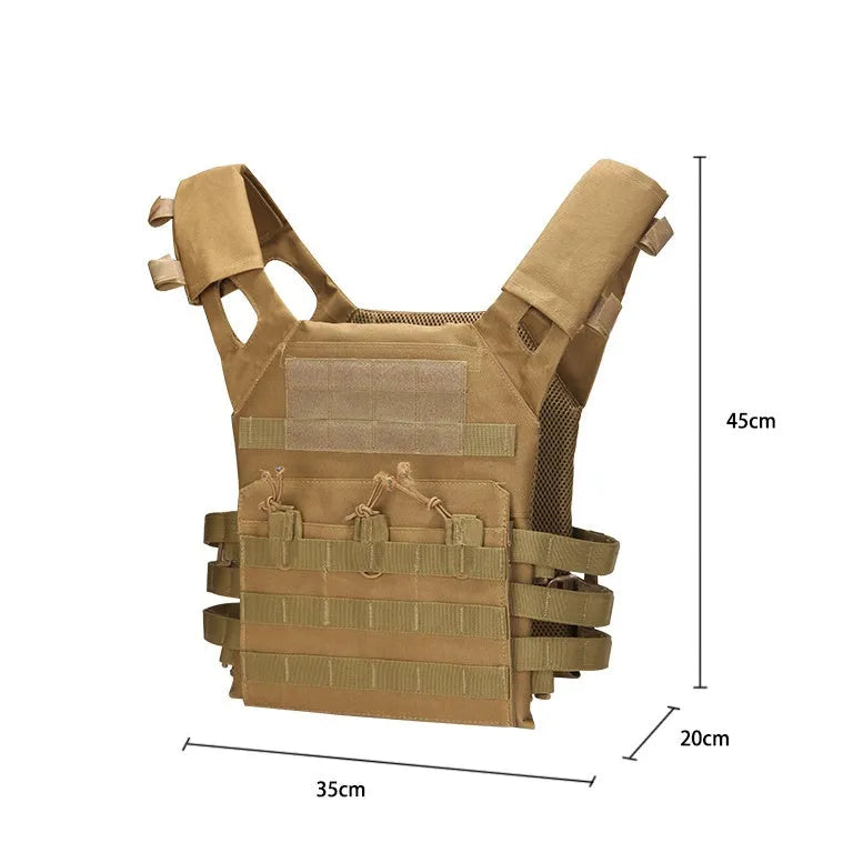 Outdoor tactical vest in ACU colour made from 800D waterproof Oxford fabric