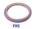 Neoprene steering wheel cover universal 38cm 40cm in green, yellow or stripe pattern, 41g lightweight