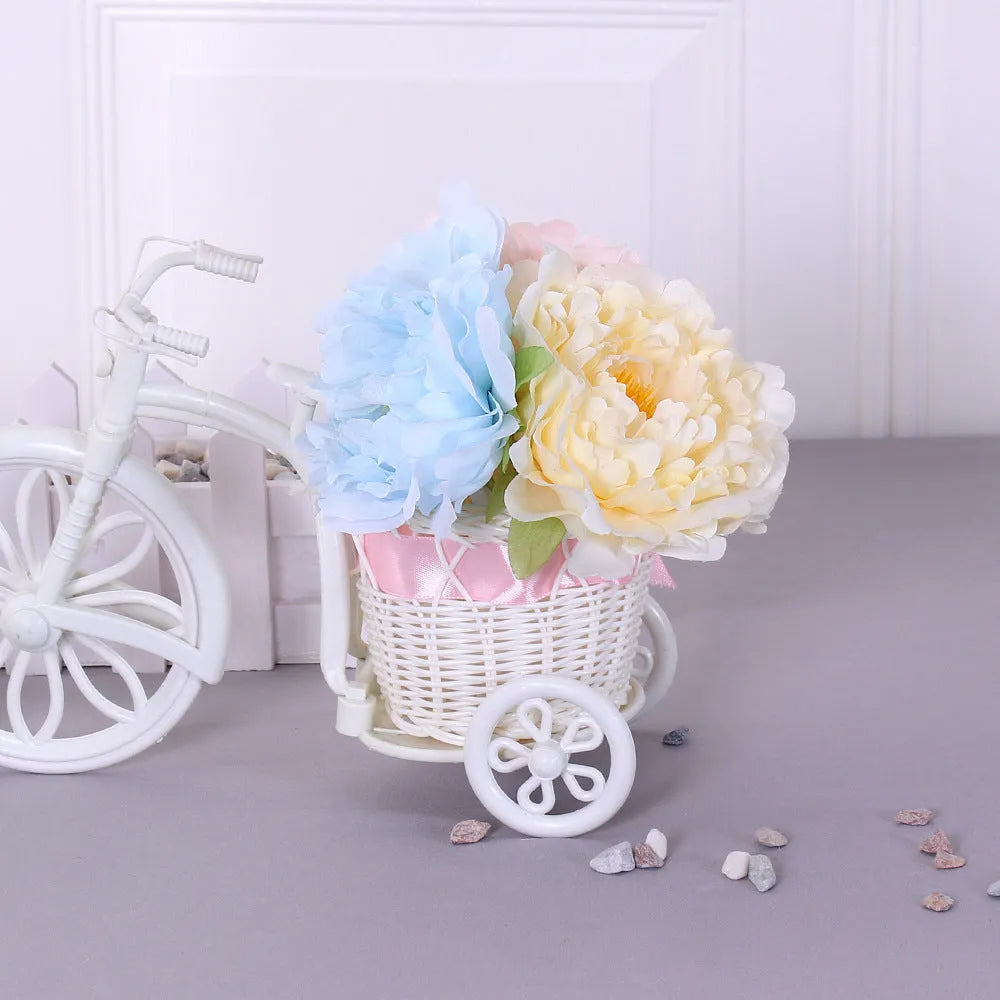 Silk simulation peony flower head decoration in multiple colours for wedding and home use