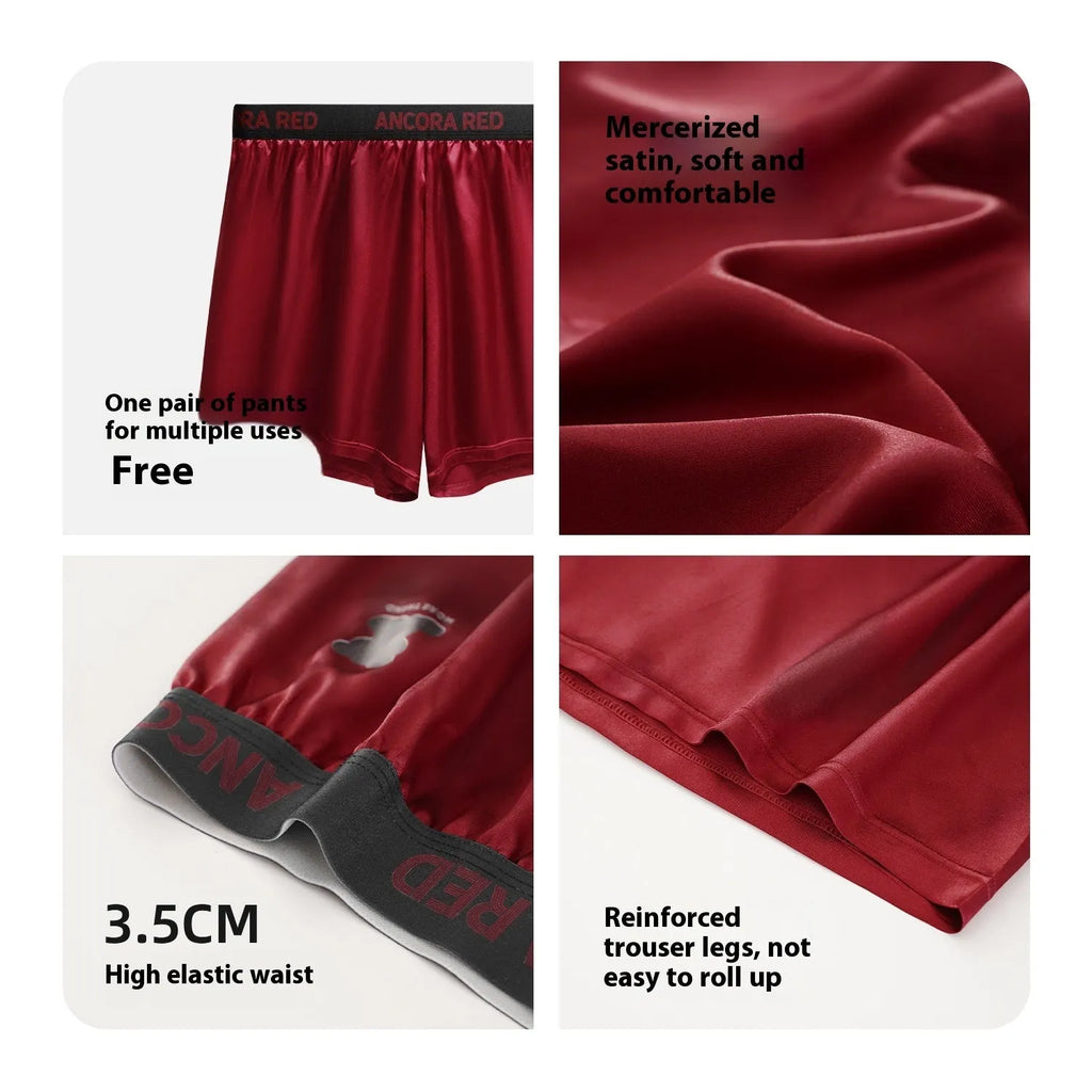 A pair of solid colour men's boxer briefs on a mid-waist fit model, shown in one of the six available colours.