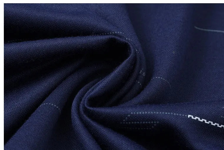 Men's cotton long sleeve striped pullover jumper with lapel collar in green, grey or navy blue