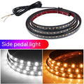 Yellow LED pedal streamer light lamp with side steering streamers for bicycles