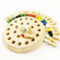Montessori beech wood Memory Match Stick Chess educational toy with green varnish for children aged 3+