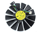 EVERFLOW T129215SM 95mm square graphics card cooling fan with 4-pin power connector.