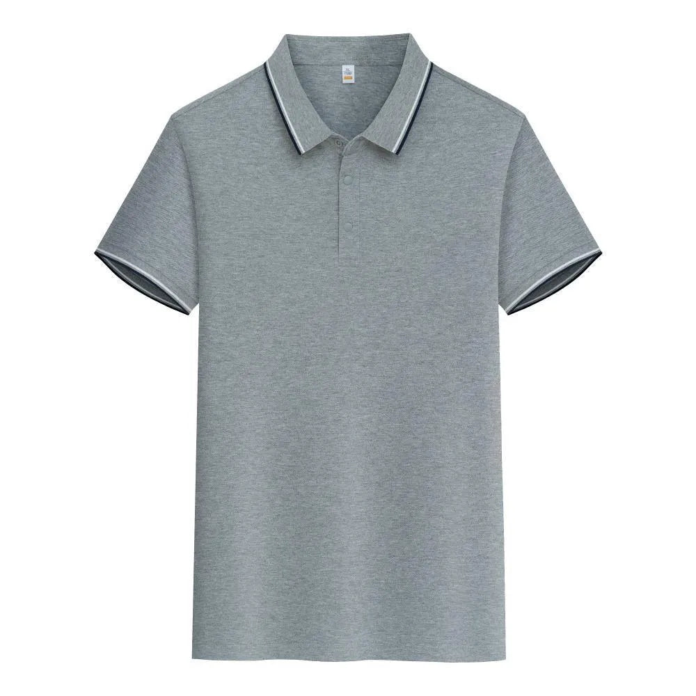 Pure cotton polo shirt with lapel collar in multiple colour options
