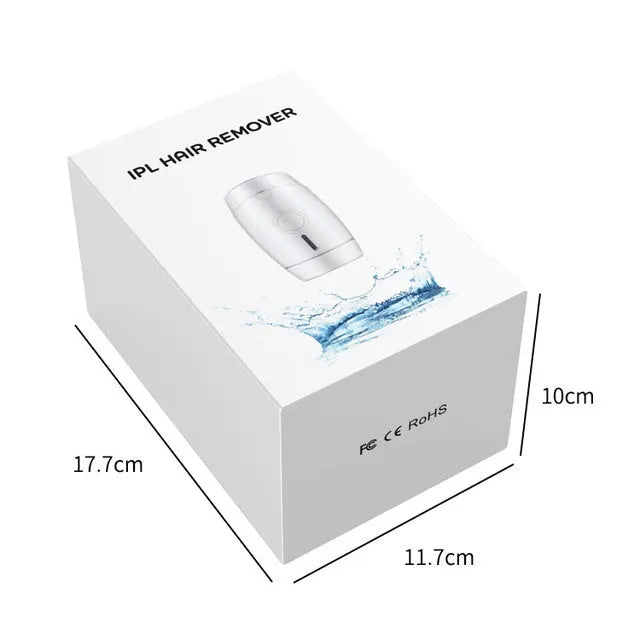 White home laser hair removal instrument with display screen and compact design